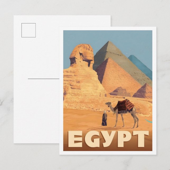 Ägypten Afrika Vintage Reise  Postkarte (Vorne/Hinten)