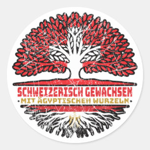 Ägypten Ägypten tisch Schweizer Baum Wurzel Runder Aufkleber