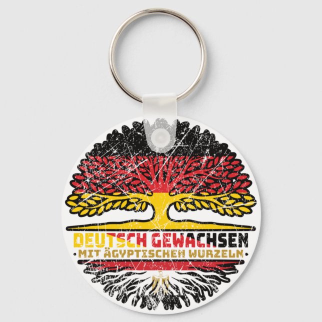 Ägypten Ägyptisch Deutsch Deutschland Baum Wurzel Schlüsselanhänger (Vorderseite)