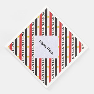Ägypten Ägyptische Flagge Kacheln Personalisierter Serviette