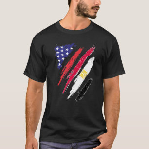 Ägypten Amerikanische Flagge USA Patriot Heritage T-Shirt