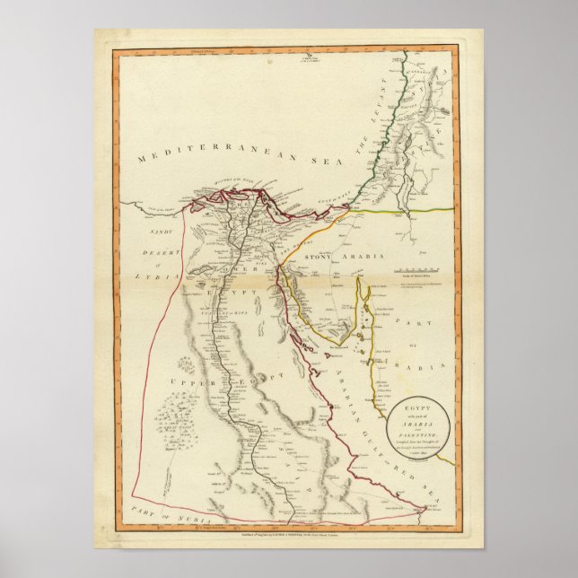 Ägypten, Arabien, Palästina Poster (Vorne)