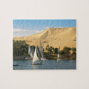 Ägypten, Assuan, Nil, Felucca-Segelschiffe, 2