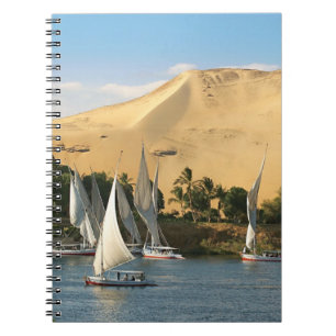 Ägypten, Assuan, Nil, Felucca-Segelschiffe, 2 Notizblock