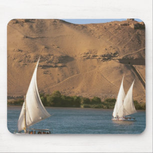 Ägypten, Assuan, Nil, Felucca-Segelschiffe, Mousepad