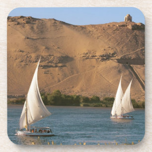 Ägypten, Assuan, Nil, Felucca-Segelschiffe, Untersetzer
