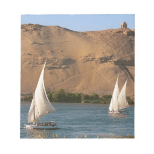 Ägypten, Assuan, Nile River, Felucca Segelboote, Notizblock