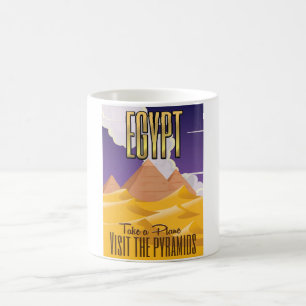 Ägypten - Besuchen Sie das Pyramiden-Urlaubsposter Kaffeetasse