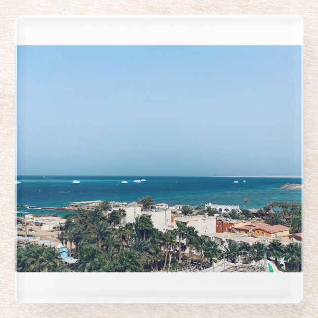 Ägypten, Blick aufs Meer. Glasuntersetzer (Vorderseite)