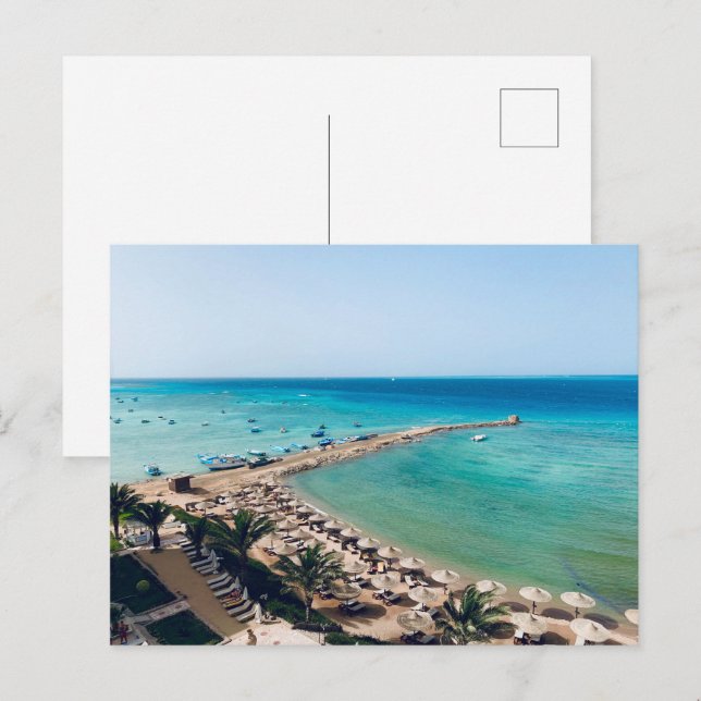 Ägypten. Blick aufs Rote Meer. Postkarte (Vorne/Hinten)