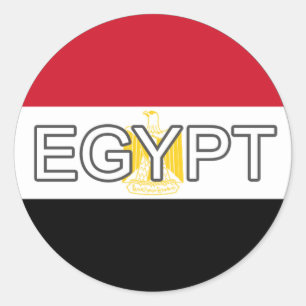 Ägypten-Euro-Aufkleber Runder Aufkleber