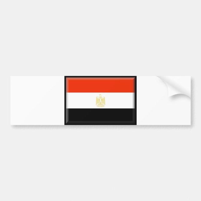 Ägypten-Flagge Autoaufkleber (Vorne)