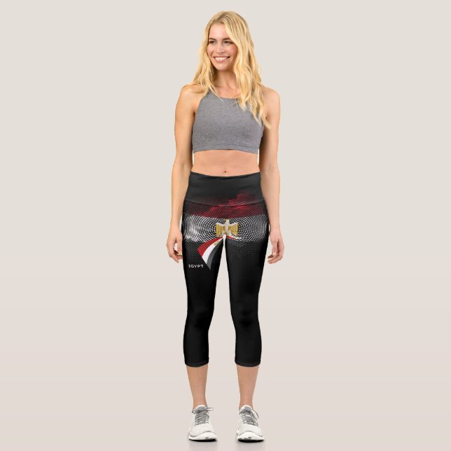 Ägypten-Flagge Capri Leggings (Vorderseite)