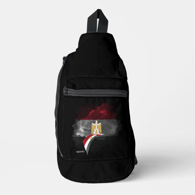 Ägypten-Flagge Crossbody Bag (Vorderseite)