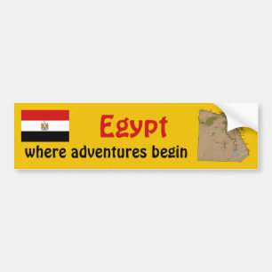 Ägypten-Flagge + Karte Aufkleber Autoaufkleber