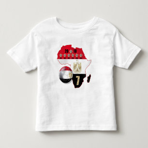 Ägypten-Flagge Karte von Afrika 2010 Sieger Kleinkind T-shirt