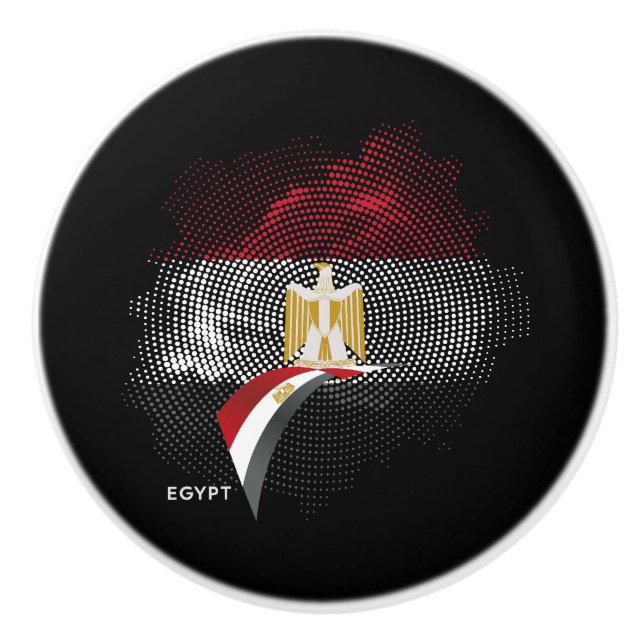 Ägypten-Flagge Keramikknauf (Vorderseite)