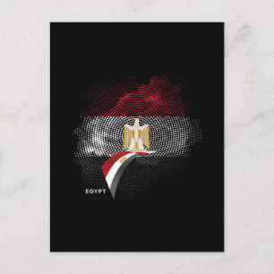 Ägypten-Flagge Postkarte