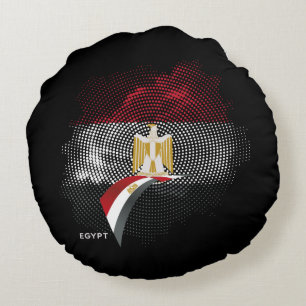 Ägypten-Flagge Rundes Kissen