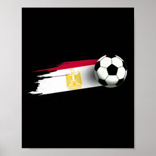 Ägypten-Flagge-Trikot ägyptisches Fußballteam ägyp Poster