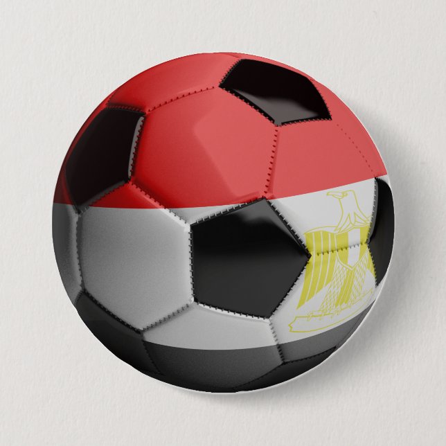 Ägypten-Flaggen-Fußball Button (Vorderseite)