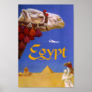 Ägypten. Fliegen Sie TWA (1960) vintage Poster