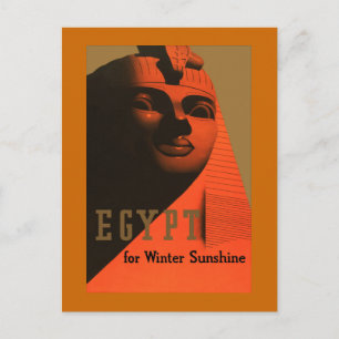 Ägypten für Winter Sunshine Vintage Reise Postkarte