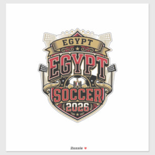 Ägypten Fußball 2026 Fußball Fett Land Typografie Aufkleber
