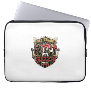 Ägypten Fußball 2026 Fußball Fett Land Typografie Laptopschutzhülle
