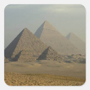 Ägypten, Giza, Giza-Pyramiden-Komplex, Giza-Platea Quadratischer Aufkleber