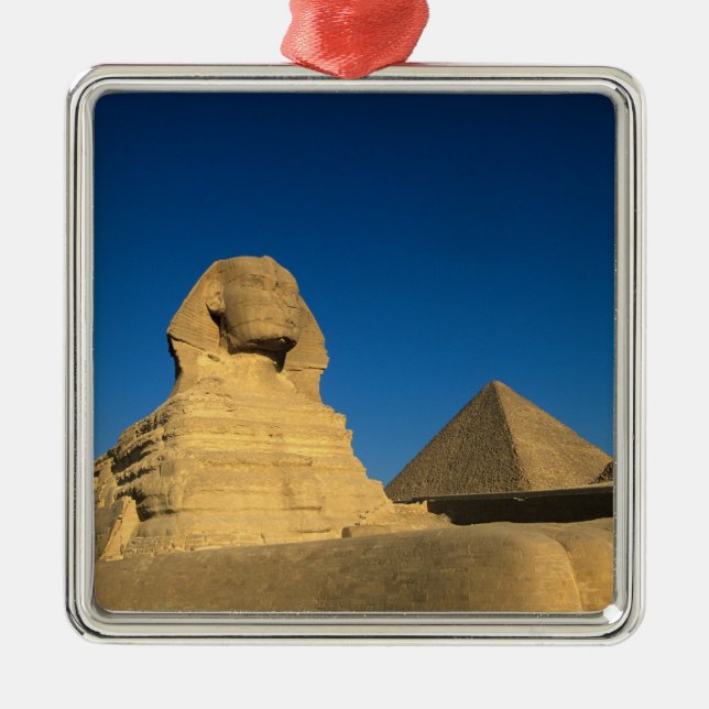 Ägypten, Gizeh, Sphinx, Altes Königreich, Unesco Silbernes Ornament (Vorne)