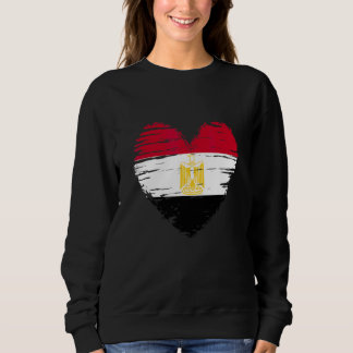 Ägypten Herz ägyptische Flagge ägyptischer Stolz Sweatshirt