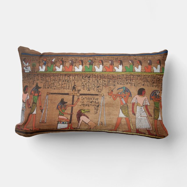 Ägypten Hieroglyphen Lumbar Pillow Lendenkissen (Vorderseite)