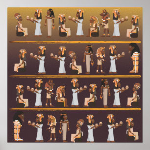 Ägypten Hieroglyphen Poster