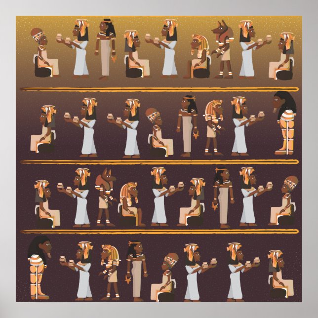 Ägypten Hieroglyphen Poster (Vorne)