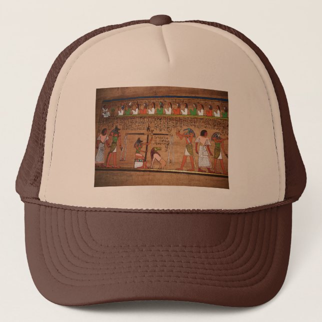 Ägypten-Hieroglyphen-Trucker-Hut Truckerkappe (Vorderseite)