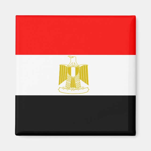 Ägypten Hochwertige Flagge Magnet (Vorne)