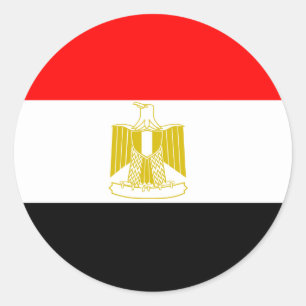 Ägypten Hochwertige Flagge Runder Aufkleber