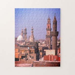 Ägypten, Kairoer Dächer, Minarett der antiken Stad