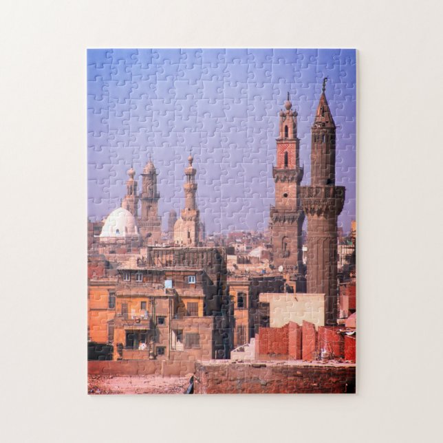 Ägypten, Kairoer Dächer, Minarett der antiken Stad (Vertikal)