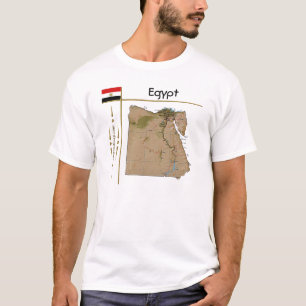Ägypten Karte + Flagge + Titel T-Shirt