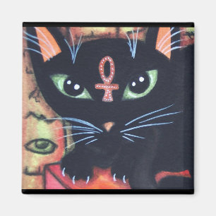 Ägypten-Katze mit Ankh Magnet
