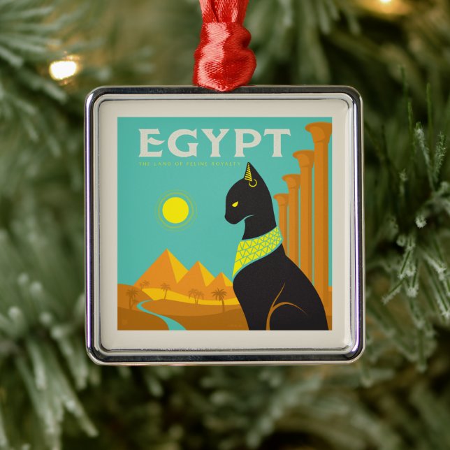 Ägypten | Land der Felinischen Royalität Ornament Aus Metall (Baum)