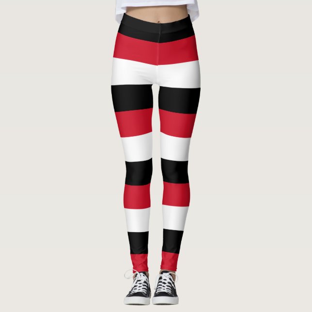 Ägypten - Länderfarben für Flaggen horizontal gest Leggings (Vorderseite)