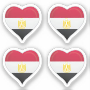 Ägypten Liebe Flagge Stolz Herz Aufkleber