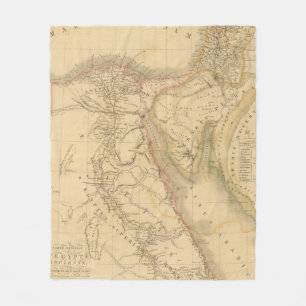 Ägypten-, Palästina- und Arabien-Karte Fleecedecke