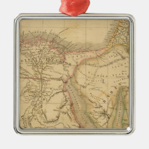 Ägypten, Palästina und Arabien-Karte Ornament Aus Metall