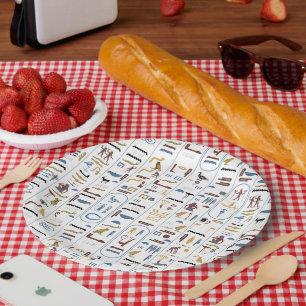 Ägypten Pharao Hieroglyphen Pappteller