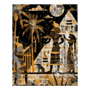 Ägypten Pharao König Party Poster