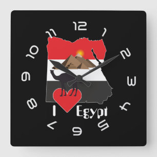 Ägypten Quadratische Wanduhr